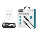 CHOETECH -XCC-1040-240W-USB-C 4 Gen 3 Cable - Versatile Speed ​​and Compatibility - Gray - Image 9