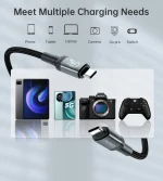 CHOETECH -XCC-1040-240W-USB-C 4 Gen 3 Cable - Versatile Speed ​​and Compatibility - Gray - Image 8