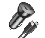 شاحن سيارة سريع مزدوج USB-C بقوة 40 واط - شحن فائق السرعة
