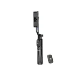 PLOKAMA K5 3-in-1 Selfie Stick – Tripod with Bluetooth, LED Light & Wireless Remote Control – Black