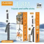 ⁦عصا سيلفي ثلاثية القوائم Plokama Live P10 Pro بارتفاع 180 سم – أسود⁩ - الصورة ⁦3⁩
