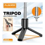 PLOKAMA K5 3-in-1 Selfie Stick – Tripod with Bluetooth, LED Light & Wireless Remote Control – Black - Image 3