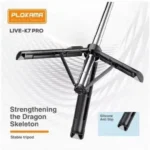 Plokama K7 Live Streaming Stand – 110cm Travel Tripod with 360° Rotation – Black - Image 6