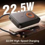 ⁦باور بانك Joyroom JR-PBM02 مغناطيسي 3×1 بسعة 10000mAh وشحن سريع 22.5W – أسود⁩ - الصورة ⁦2⁩