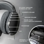 B30 Wireless Bluetooth Over-Ear Headphones with RGB Lighting – Stereo, FM Radio, SD/AUX/Type-C Support - Image 9