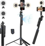 Plokama K7 Live Streaming Stand – 110cm Travel Tripod with 360° Rotation – Black - Image 7
