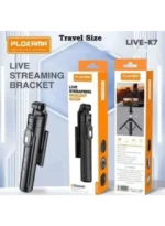 Plokama K7 Live Streaming Stand – 110cm Travel Tripod with 360° Rotation – Black - Image 2
