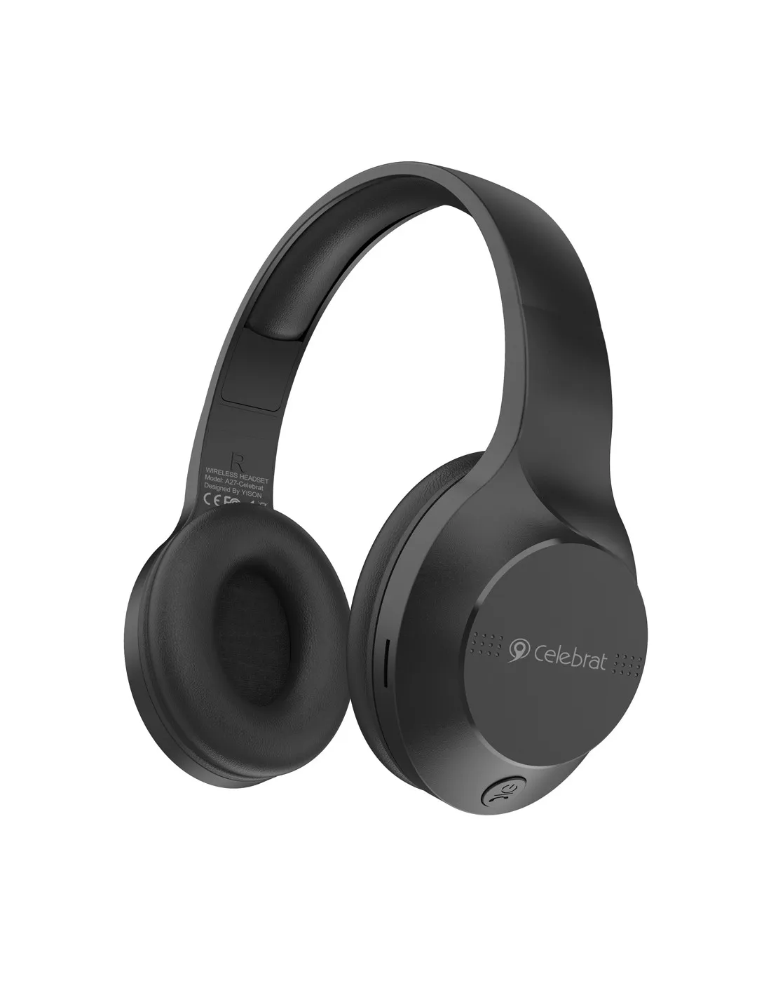 celebrat-headphones-a27-wireless Celebrat A27 Wireless Bluetooth Earbuds – Black - Image 1