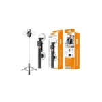 حامل بث مباشر Plokama Live-K9 Pro LED مع إضاءة احترافية وجهاز تحكم بلوتوث – أسود