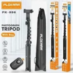 Plokama PK-996 Aluminum Alloy Tripod with Ring Light & Remote Control – Compatible with Smartphones, GoPro & Cameras - Image 9