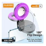 ⁦إضاءة سيلفي PLOKAMA U20 Pro – حلقة LED RGB متعددة الأوضاع – أسود⁩ - الصورة ⁦3⁩