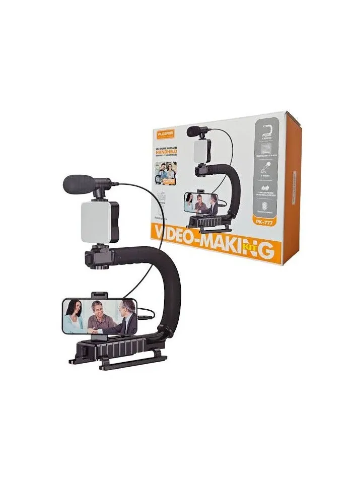 4217fd63-871d-45ff-b1e3-b1421188 Plokama PK-777 ULC Shape Portable Handheld Stabilizer Video Making Kit - Image 1