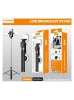 Plokama Live K9 Mobile Tripod with LED Light – 170cm Adjustable Stand – Black - Image 4