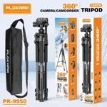 PLOKAMA PK-9950 Professional Tripod – Universal Use for DSLR Cameras & Mobile Phones