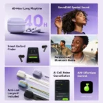⁦سماعة أذن لاسلكية Oraimo SpaceBuds OTW-324 – أداء صوتي قوي وتصميم مريح⁩ - الصورة ⁦2⁩