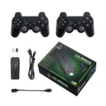 Retro Gaming Console with Wireless Controller Gamepad – Black