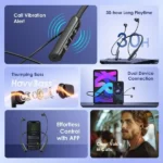 ⁦سماعة أذن Oraimo Necklace Lite OЕ 311 – سماعة رأس لاسلكية بتقنية الاهتزاز ومكالمات فائقة الوضوح⁩ - الصورة ⁦3⁩